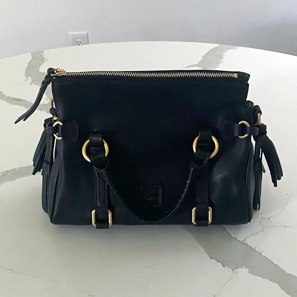 NWOT Dooney & Bourke Black Mini Florentine Satchel